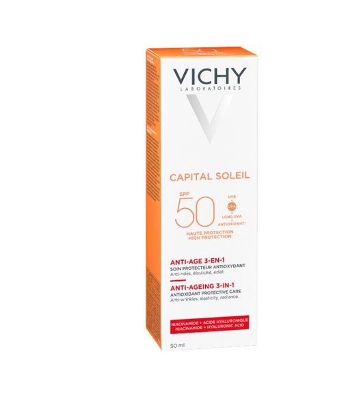 Kem chống nắng ngừa lão hóa Vichy CAPITAL SOLEIL - 3-IN-1 ANTI-AGING